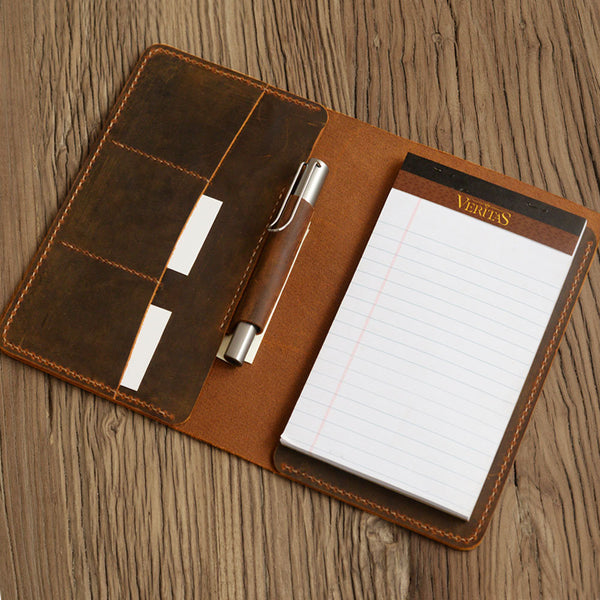 Leather Portfolio, Personalized 5x8 Legal Writing Pad Padfolio, Custom  Personalized Document Organiser, Graduation Gift, A5 Notepad Holder 