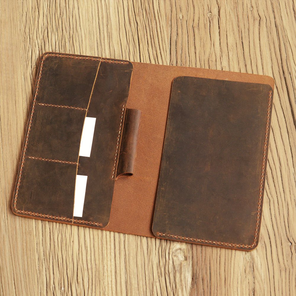 Personalized leather notebook journal refillable 5x8, legal pad