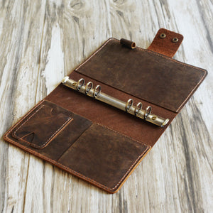 Customizable Binder - A5 A6 Leather Journal Notebook Organizer