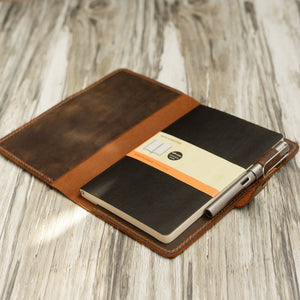 Handmade Moleskine Notebook Cover - Large Size - Brown | 307M