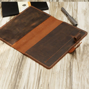 Handmade Moleskine Notebook Cover - Large Size - Brown | 307M