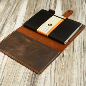 Handmade Moleskine Notebook Cover - Large Size - Brown | 307M