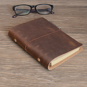 Leather A6 6-Ring Binder Refillable Leather Journals