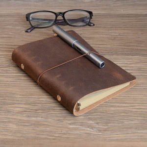 Leather A6 6-Ring Binder Refillable Leather Journals