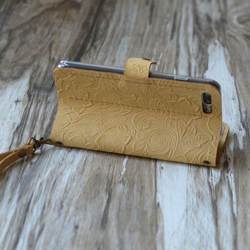 Coin Purse Crossbody Leather Wallet iPhone Case with Lanyard