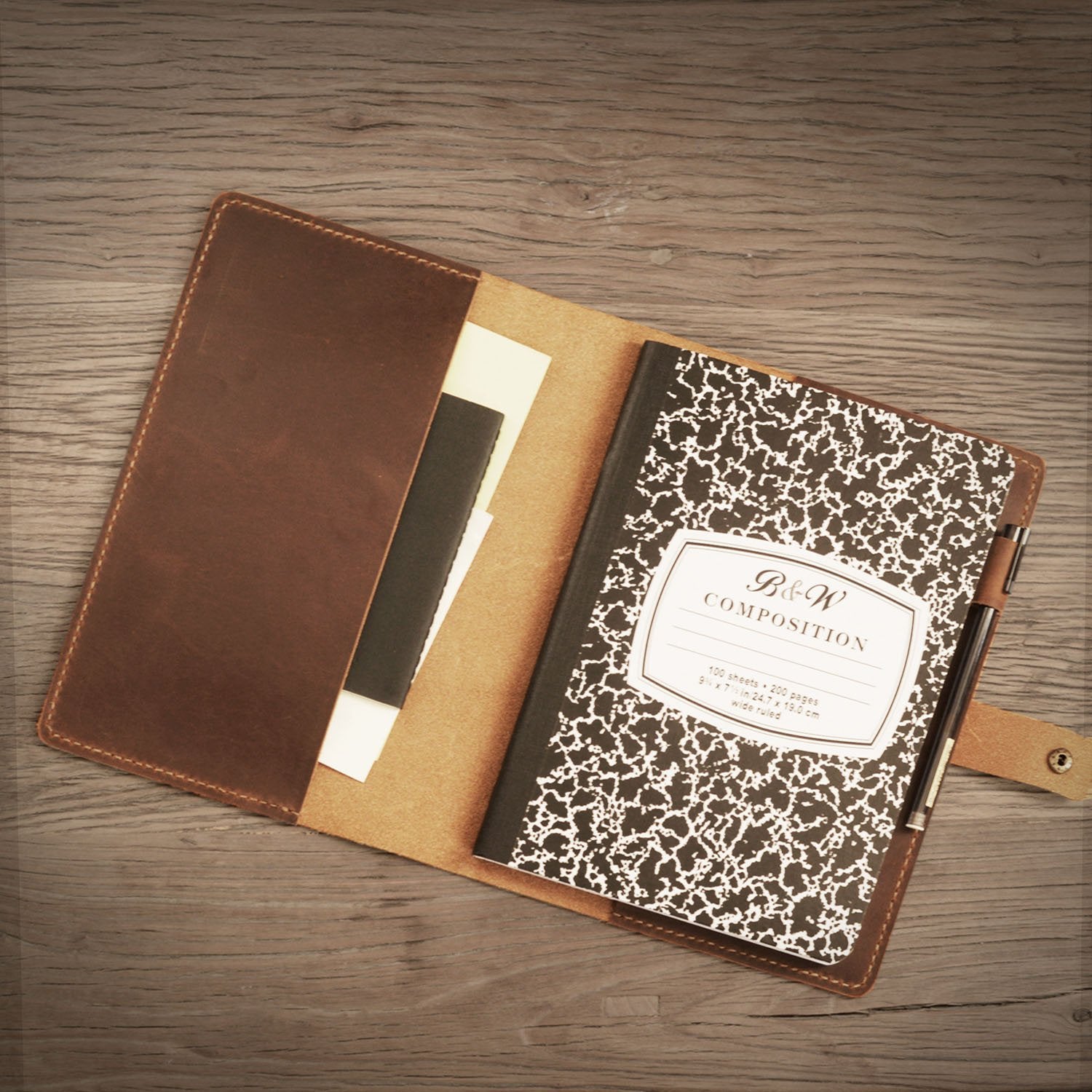 Handmade Composition Notebook Cover - Brown | 307C
