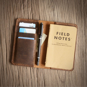 Handmade Field Notes Notebook Cover - Pocket Size - Brown | 308