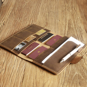 Personalized Leather Family 4 Passport Holder