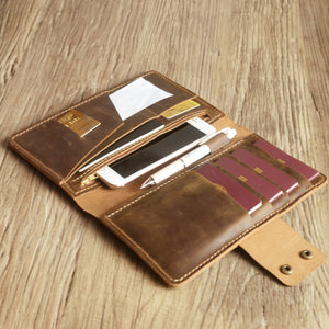 Personalized Leather Family 6 Passport Holder