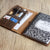 Personalized Distressed Leather Composition Notebook Cover; Brown, 312C