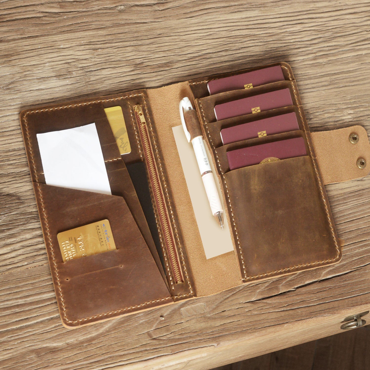 Personalized Leather Passport Cover