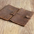Personalized Distressed Leather Composition Notebook Cover; Brown, 312C