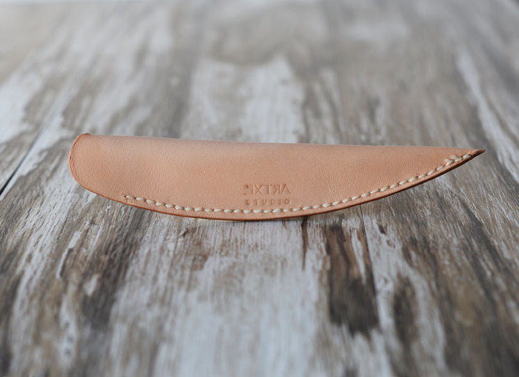 Personalized Pen Case Pen Sleeve, Vegetable-tanned Leather, Handmade Hand-stitched Personalized Minimalist Pen Case Add initials