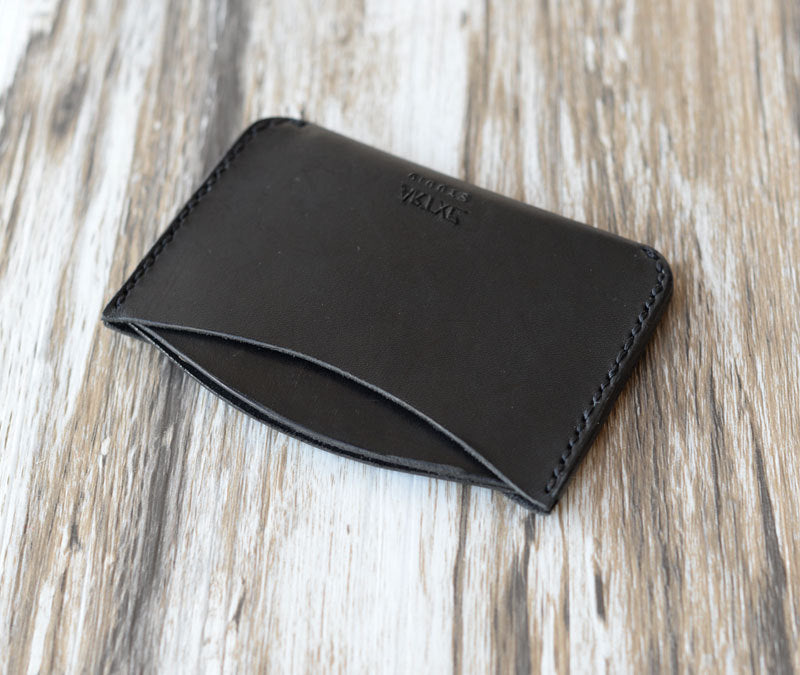 sleeve credit card holder Leather Wallet / Sleeve / Leather Credit Card Case / Card holders / Minimalist Design Bridesmaid Gift Groomsmen Gift 4 pockets personalized
