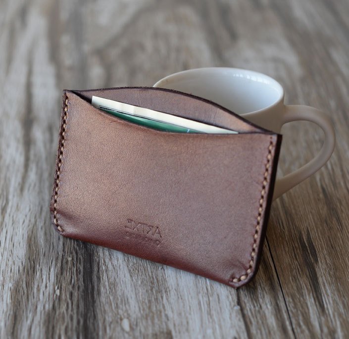 Leather Wallet / Card Holder / Leather Card Case / Women Wallet / Groomsmen Gift / 4 pockets / Minimalist Wallet / Men Wallet