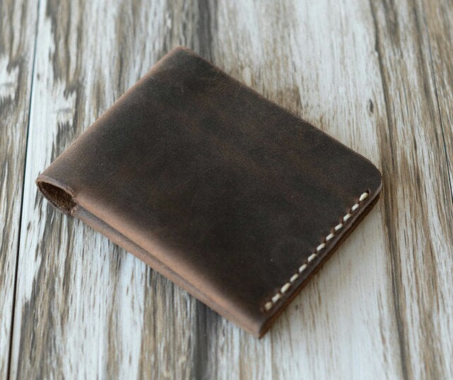 Leather Wallet --- Distressed Leather Wallets for Men - Women's Wallets - Personalized Leather Wallet - by Extra Studio