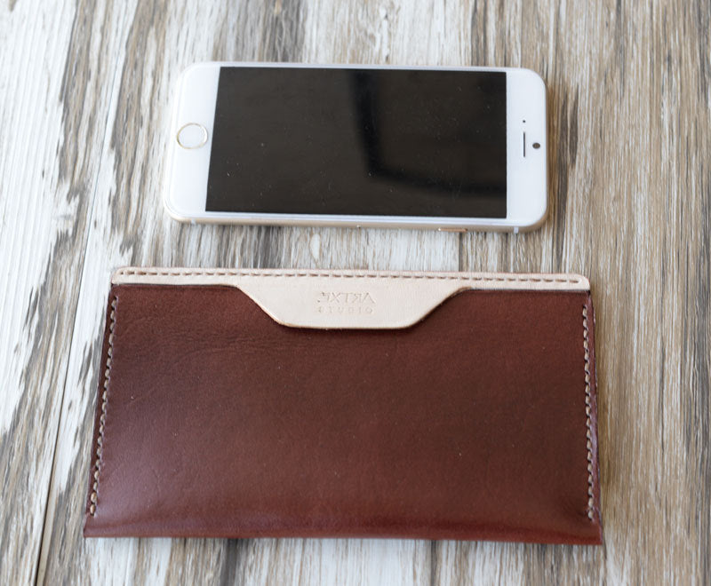 Personalized Leather IPhone 6 Case / Leather Clutch / Women’s iPhone 6 Sleeve / iPhone 6 Plus Case Sleeves