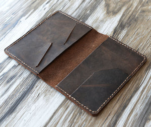 Leather Passport Cover - Distressed Brown