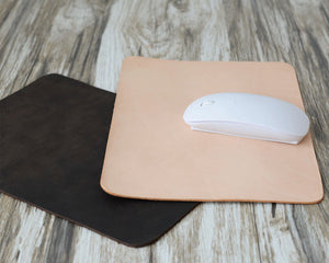 Leather Mouse Pad, Mouse Pad, Leather mousepad, Monogram Mousepad, Hand Cut from Vegetable Tanned Leather