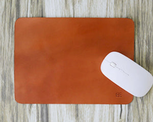 Leather Mouse Pad, Mouse Pad, Leather mousepad, Monogram Mousepad, Hand Cut from Vegetable Tanned Leather