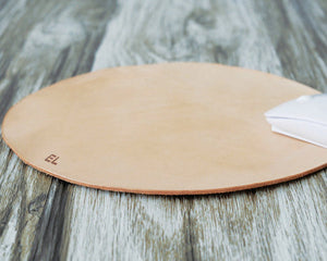 Leather Mouse Pad, Mouse Pad Round Circle, Leather Mouse Mat, Leathet Circle Mouse Pad, Hand Cut from Vegetable Tanned Leather