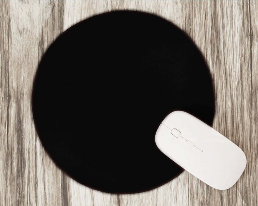 Personalized Leather Mouse Pad - Circle - Multiple Color - Extra Studio